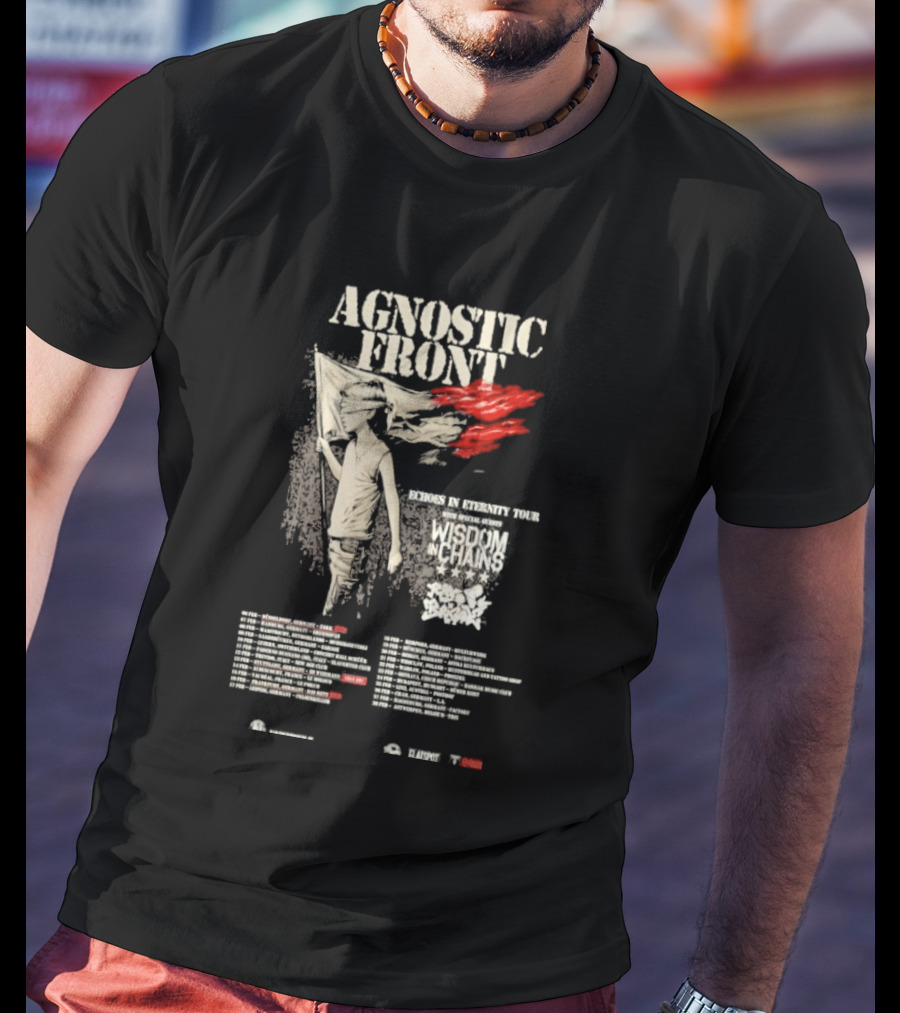 Agnostic Front European Echoes In Eternity Tour 2026 Punk Tour Dates T-Shirt