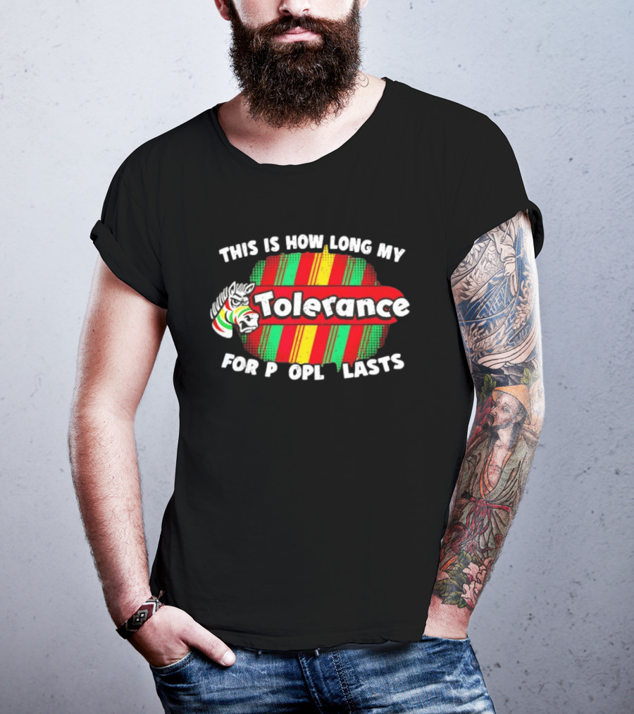 Angry Zebra Tolerance For People Lasts T-Shirt