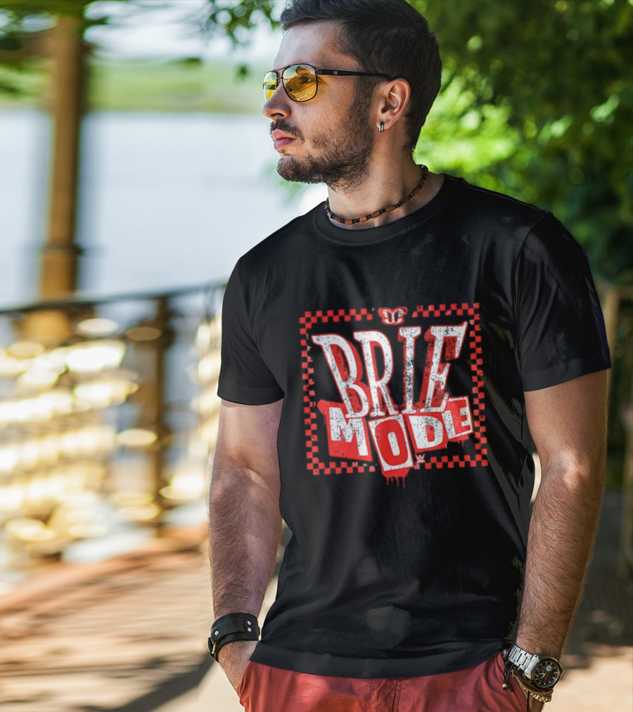 Brie Bella Mode WWE Text And Crown T-Shirt