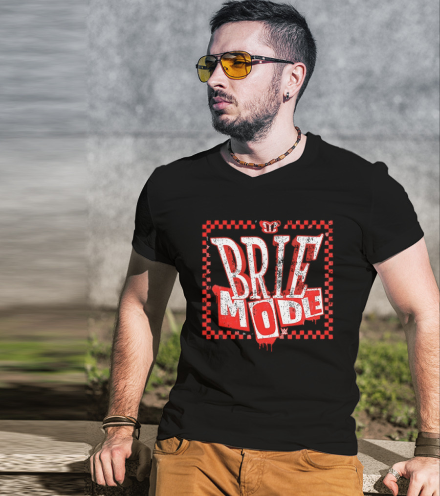 Brie Bella Mode WWE Text And Crown T-Shirt