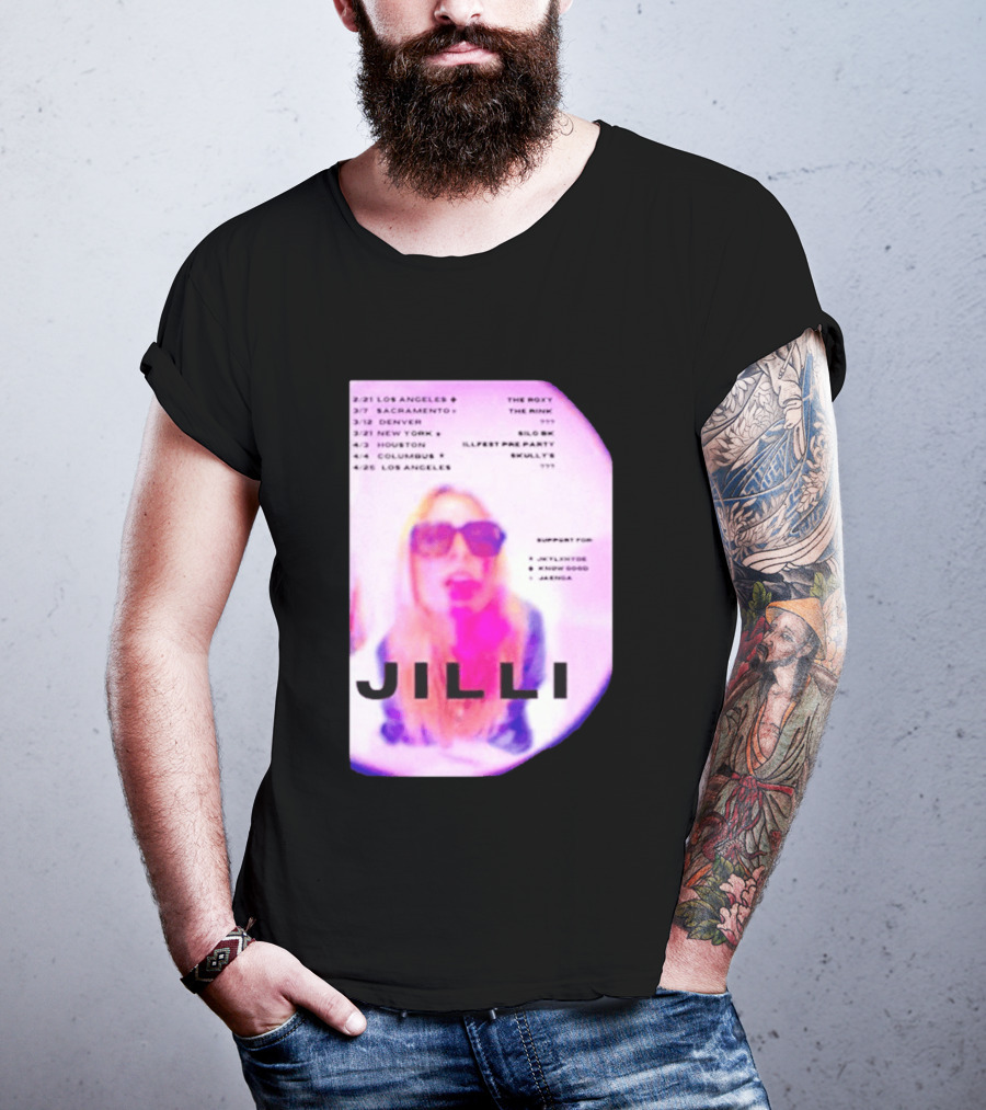 Jilli Winter Tour 2026 Dates Los Angeles Sacramento Denver New York Houston Columbus The Roxy The Mint Slo Brew Skully's Illfest T-Shirt