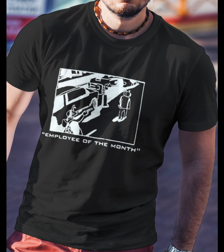 Employee Of The Month Comic Style Action Scene T-Shirt