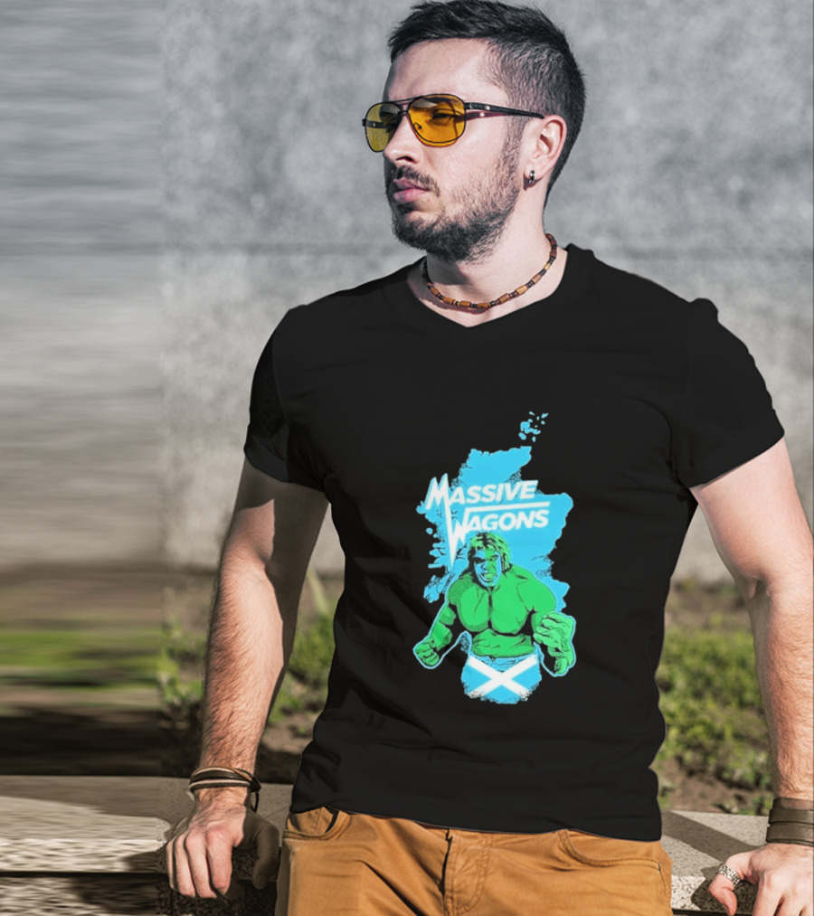 Massive Wagons Hulk Scotland With Map T-Shirt
