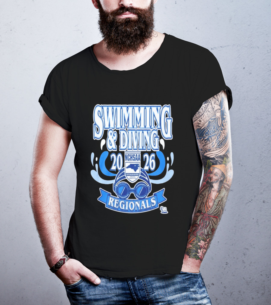 NCHSAA Swimming & Diving Regionals 2026 Competition Event T-Shirt