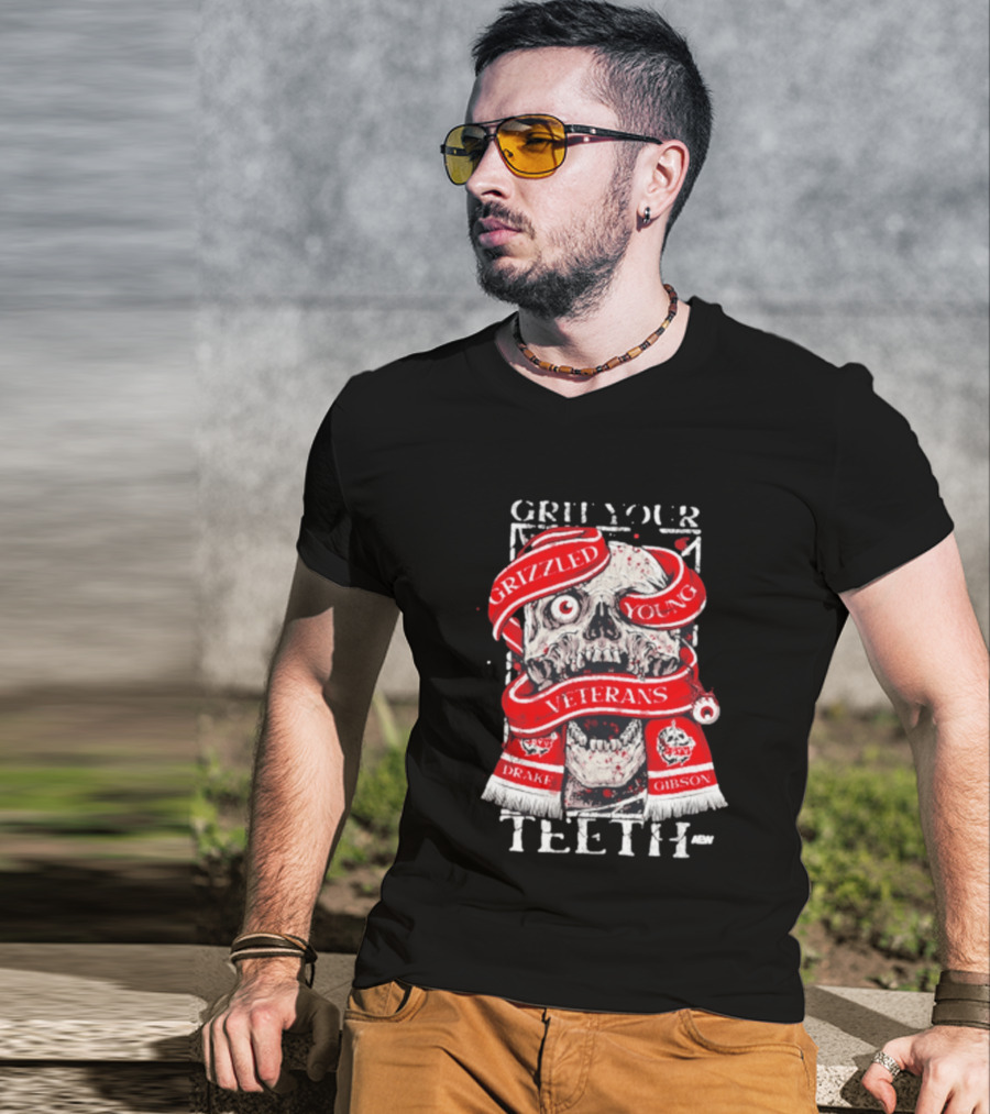 Grizzled Young Veterans Grit Your Teeth Drake Gibson T-Shirt