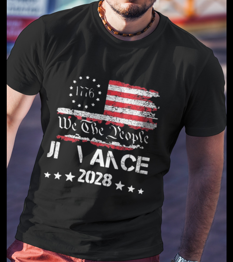 JD Vance 2028 We The People 1776 US Flag Election 48 Stars T-Shirt