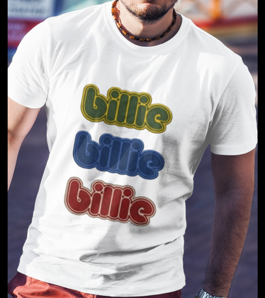 Billie Eilish Billie Triple Text Color Variations T-Shirt