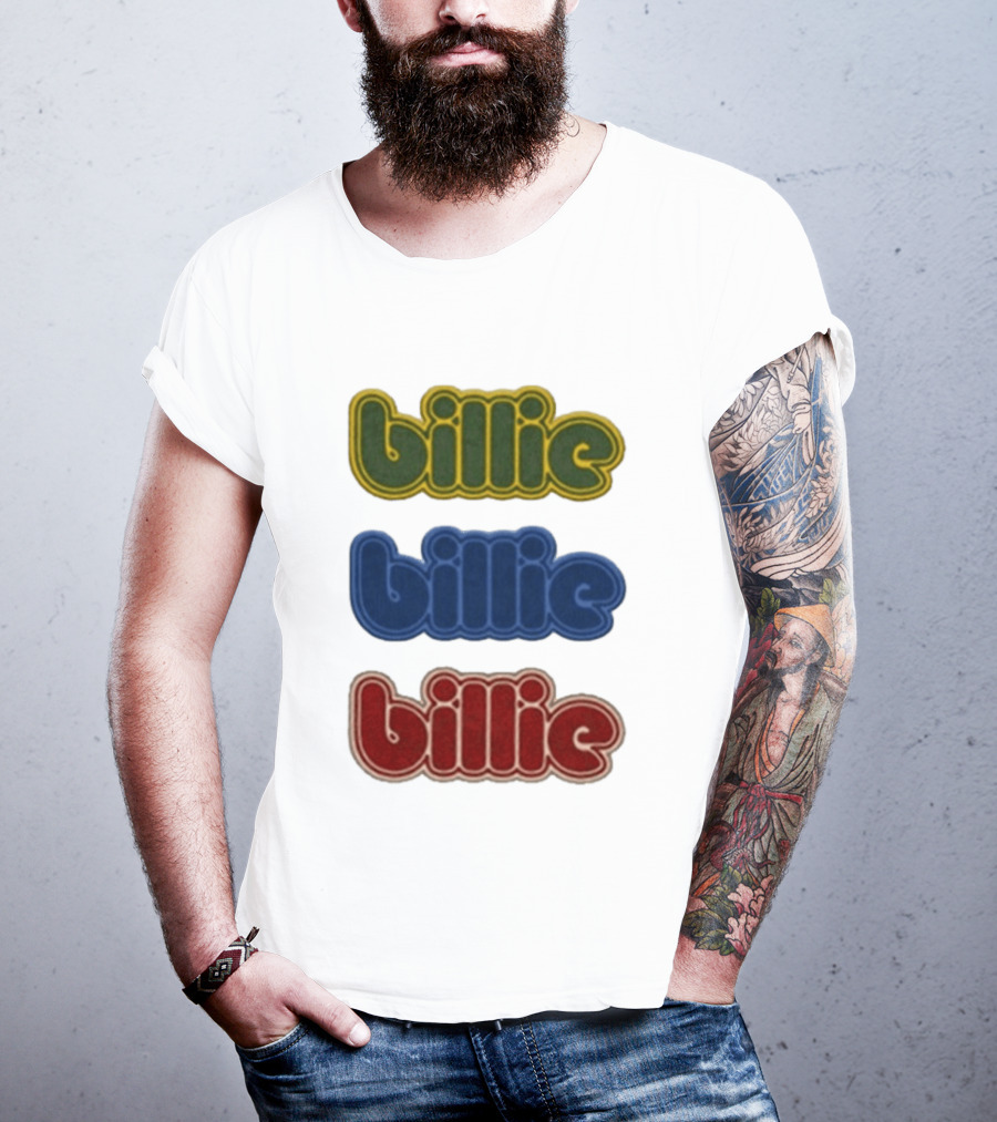 Billie Eilish Billie Triple Text Color Variations T-Shirt