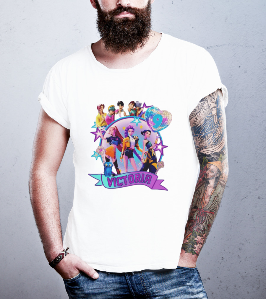 Victoria Huntrix Kpop Birthday Celebration Star Characters T-Shirt