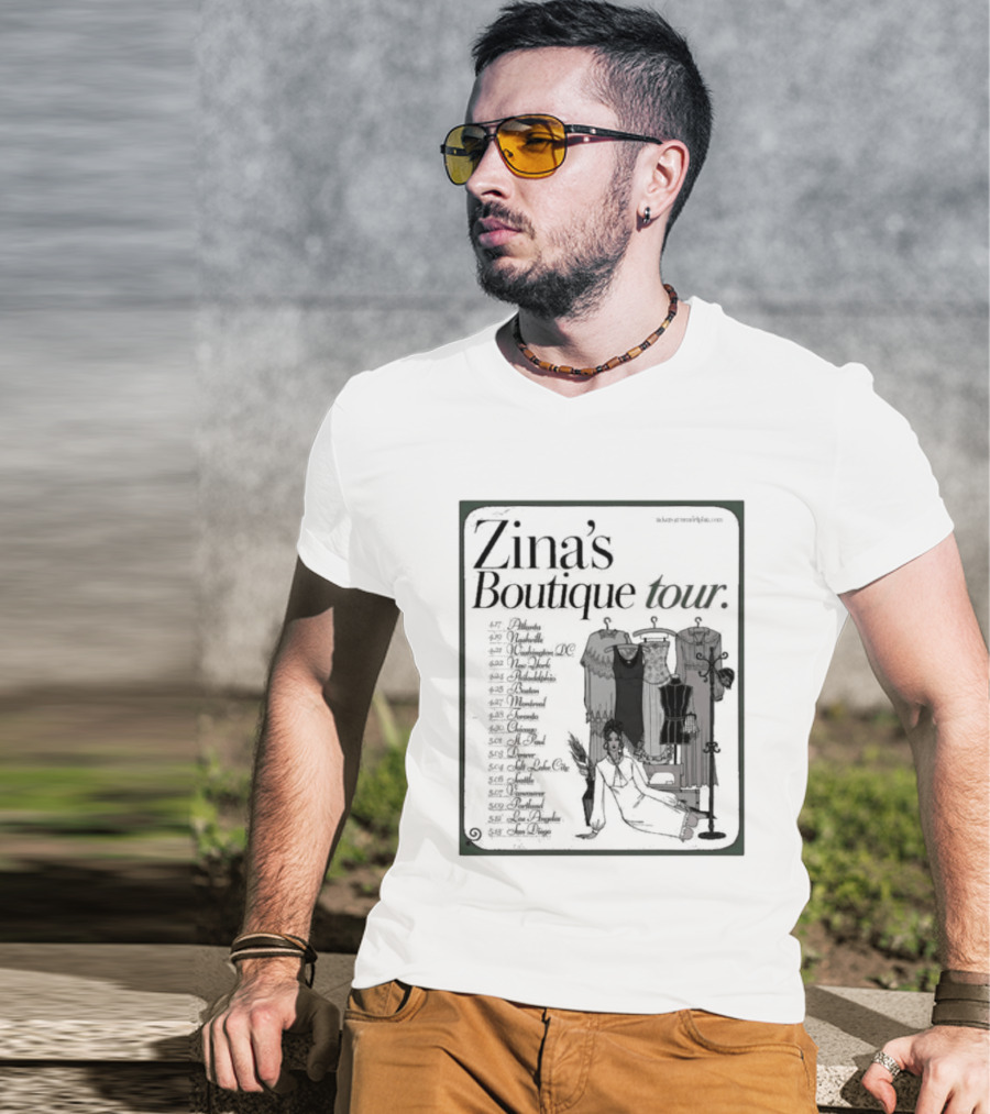 Zina's Boutique Tour Dates 2026 Fashion Collection T-Shirt