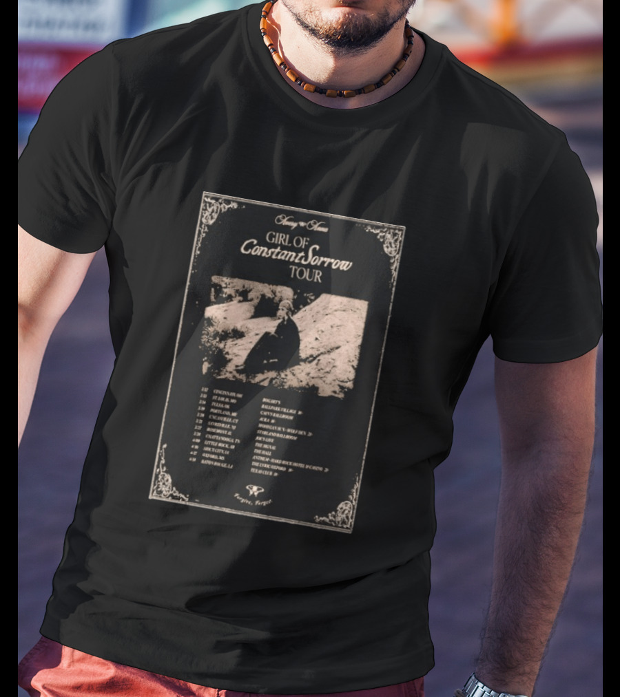 Avery Anna Girl Of Constant Sorrow Tour 2026 Dates Cincinnati To Knoxville T-Shirt