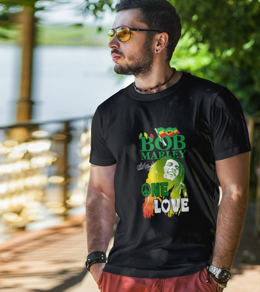 Kansas City Chiefs Bob Marley One Love Peace T-Shirt