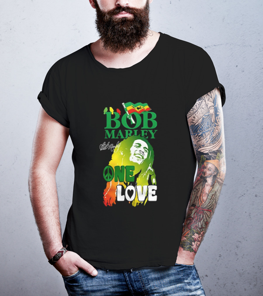 Kansas City Chiefs Bob Marley One Love Peace T-Shirt