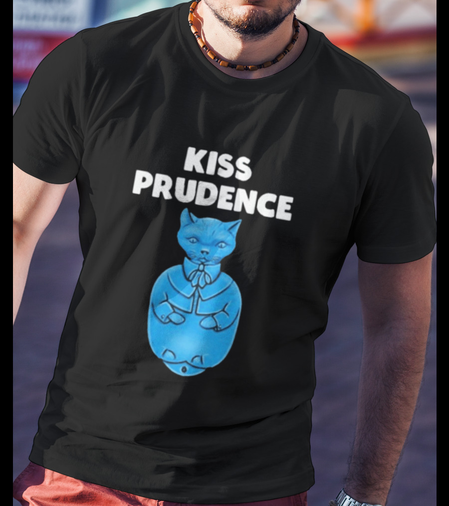 Kiss Prudence Happytoast Cat Blue T-Shirt