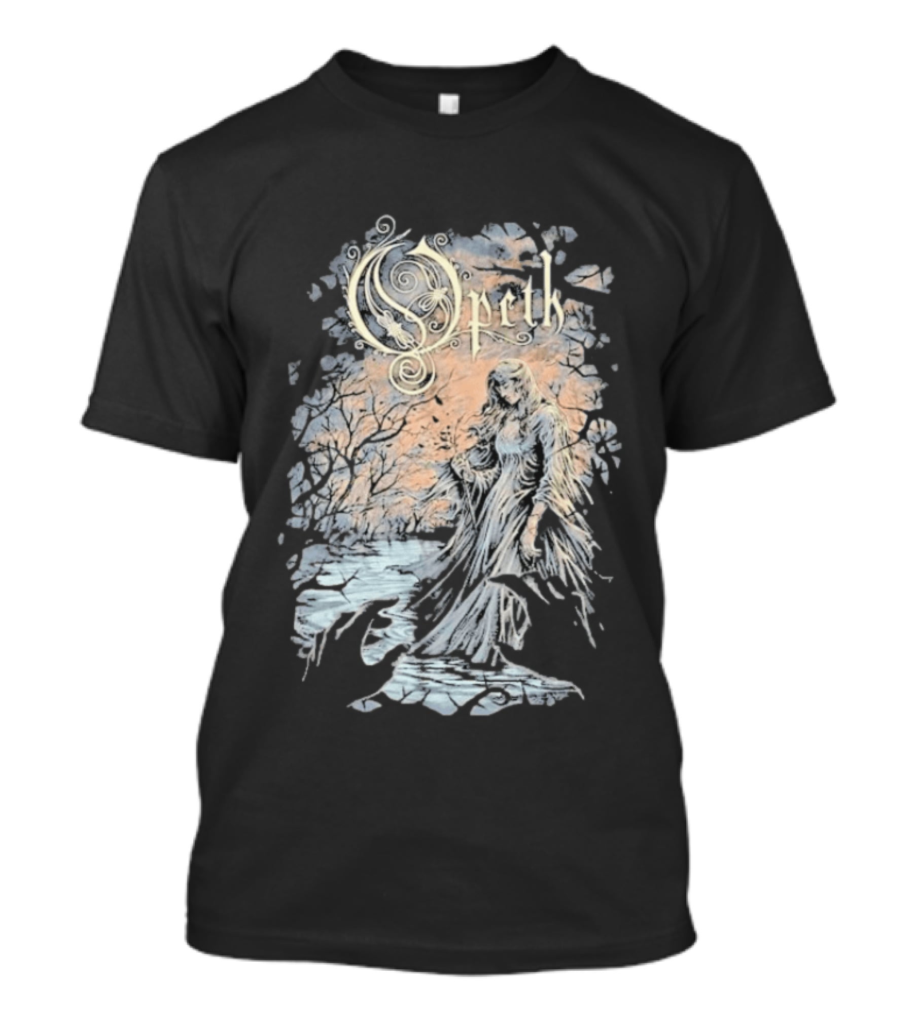 Opeth Voice Of Treason Ghostly Woman Winter Scene T-Shirt