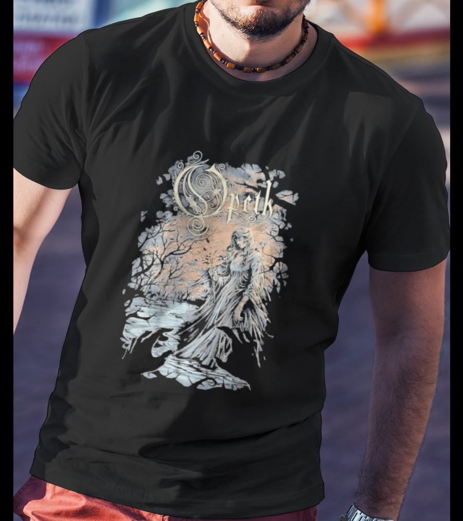Opeth Voice Of Treason Ghostly Woman Winter Scene T-Shirt