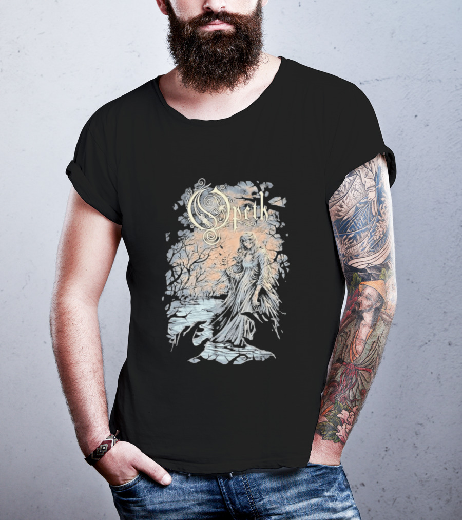 Opeth Voice Of Treason Ghostly Woman Winter Scene T-Shirt