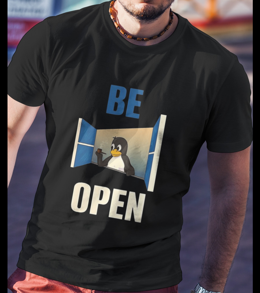 Penguin Be Open Smoking Pipe T-Shirt