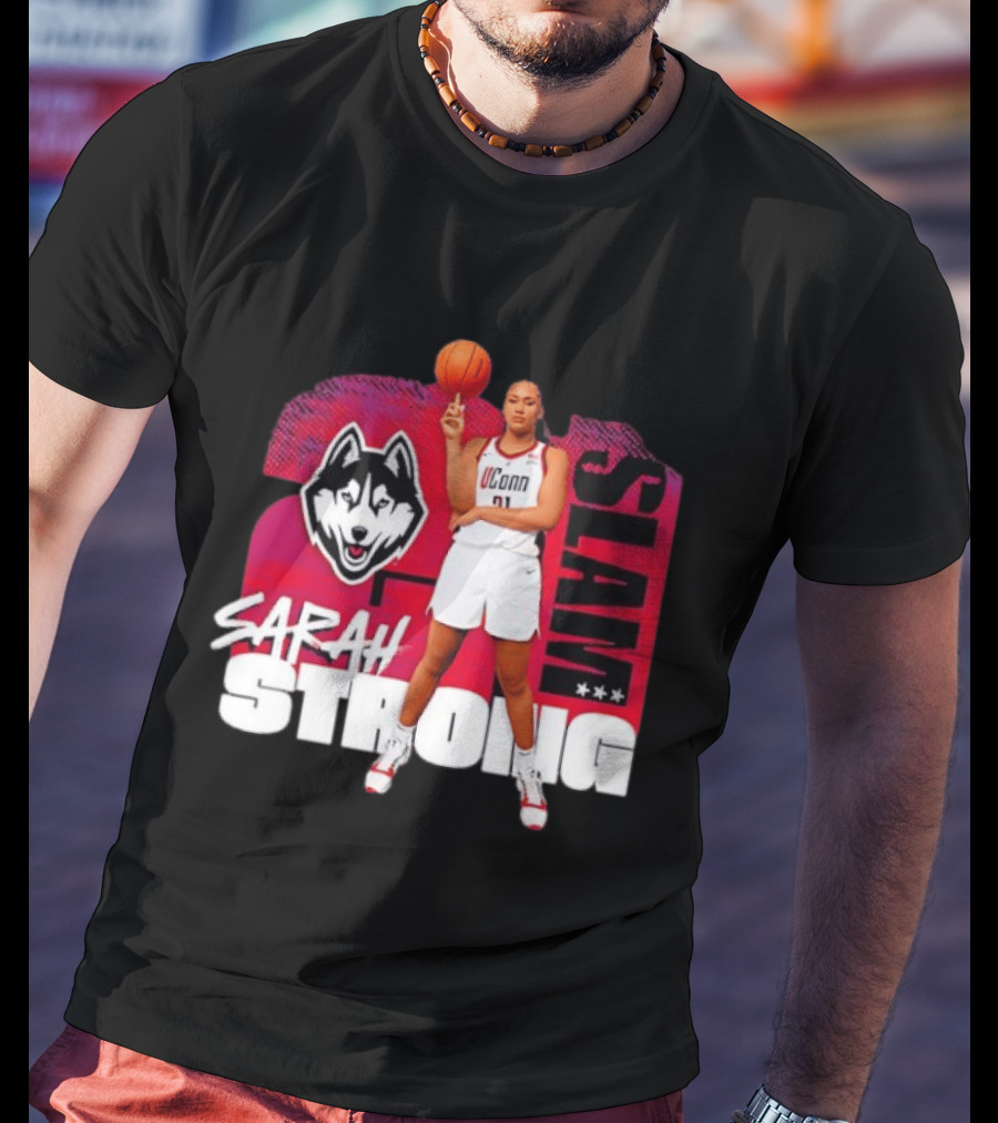 SLAM Sarah Strong UConn Huskies Basketball Player T-Shirt