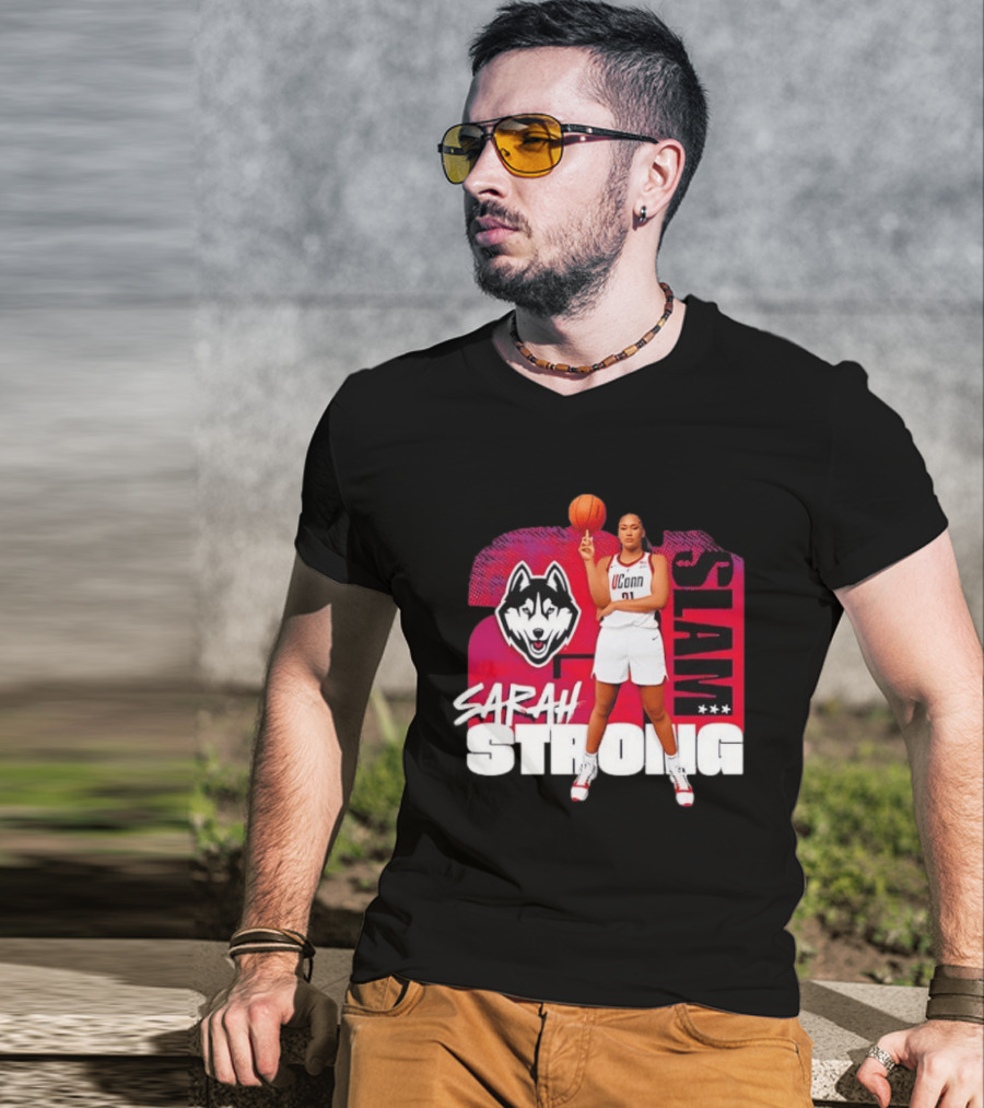 SLAM Sarah Strong UConn Huskies Basketball Player T-Shirt