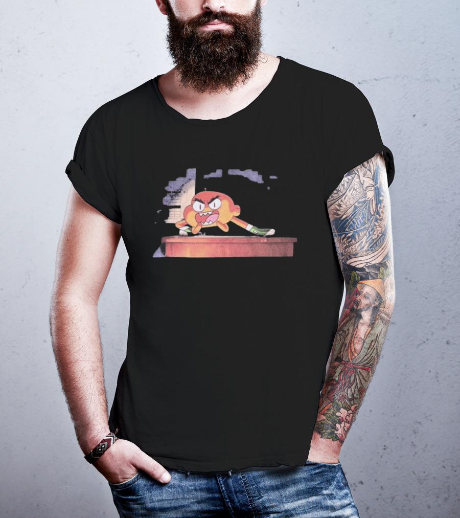 The Amazing World Of Gumball Darwin Angry Cartoon T-Shirt
