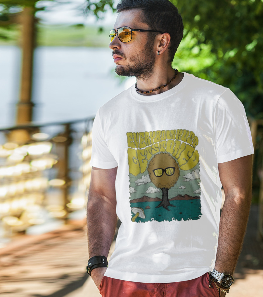 Everybody Must Get Stoned Bob Dylan Psychedelic Mushroom T-Shirt