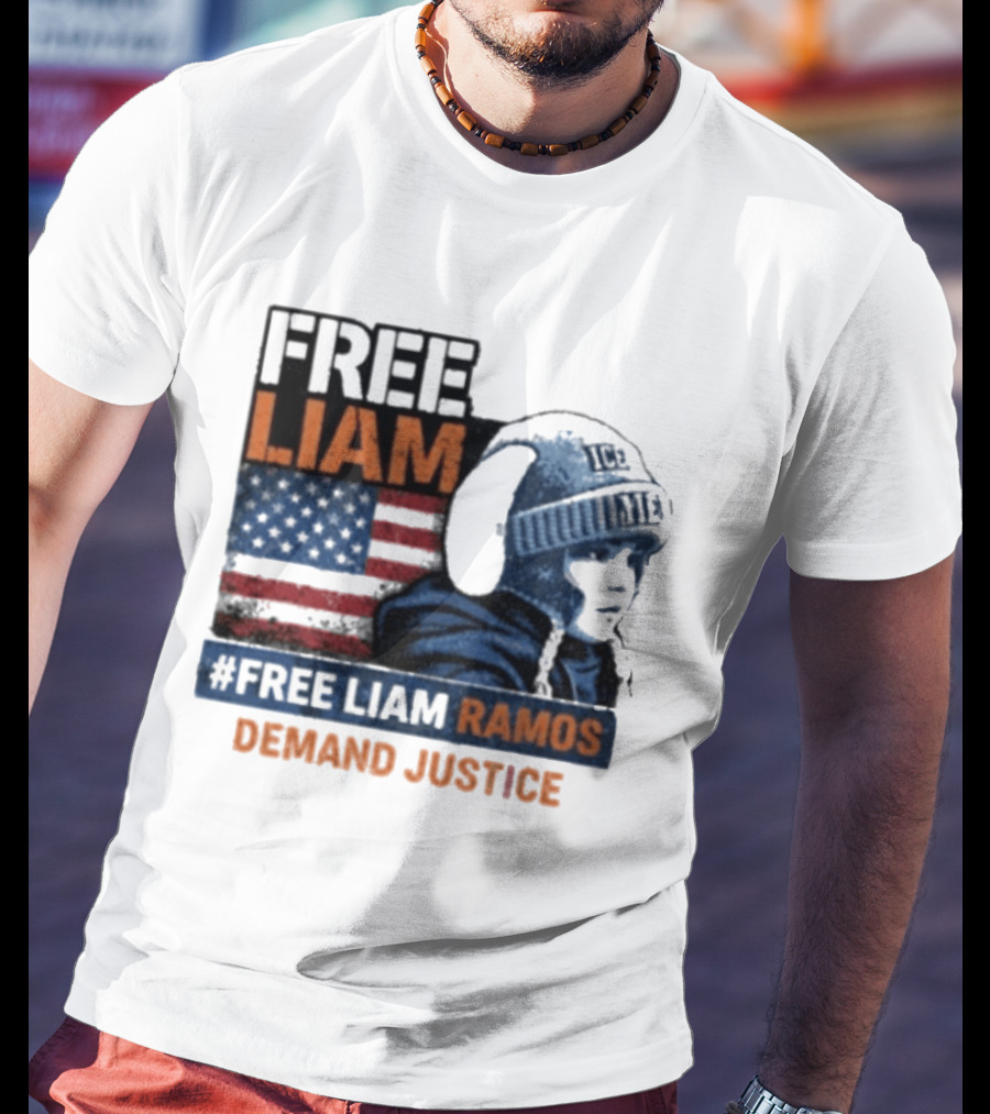 Free Liam Ramos Demand Justice American Flag Ice Hat T-Shirt
