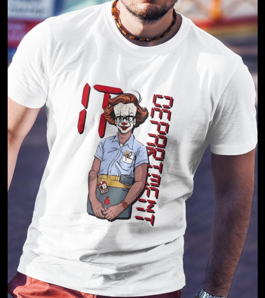 Pennywise IT Department Nerd Humor T-Shirt