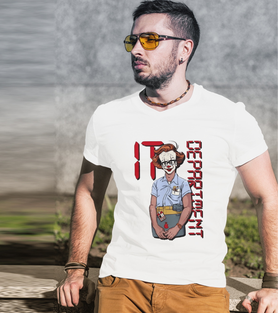 Pennywise IT Department Nerd Humor T-Shirt