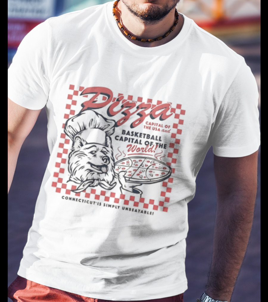 Pizza Capital Of The USA Basketball Capital Of The World Chef's Signature T-Shirt