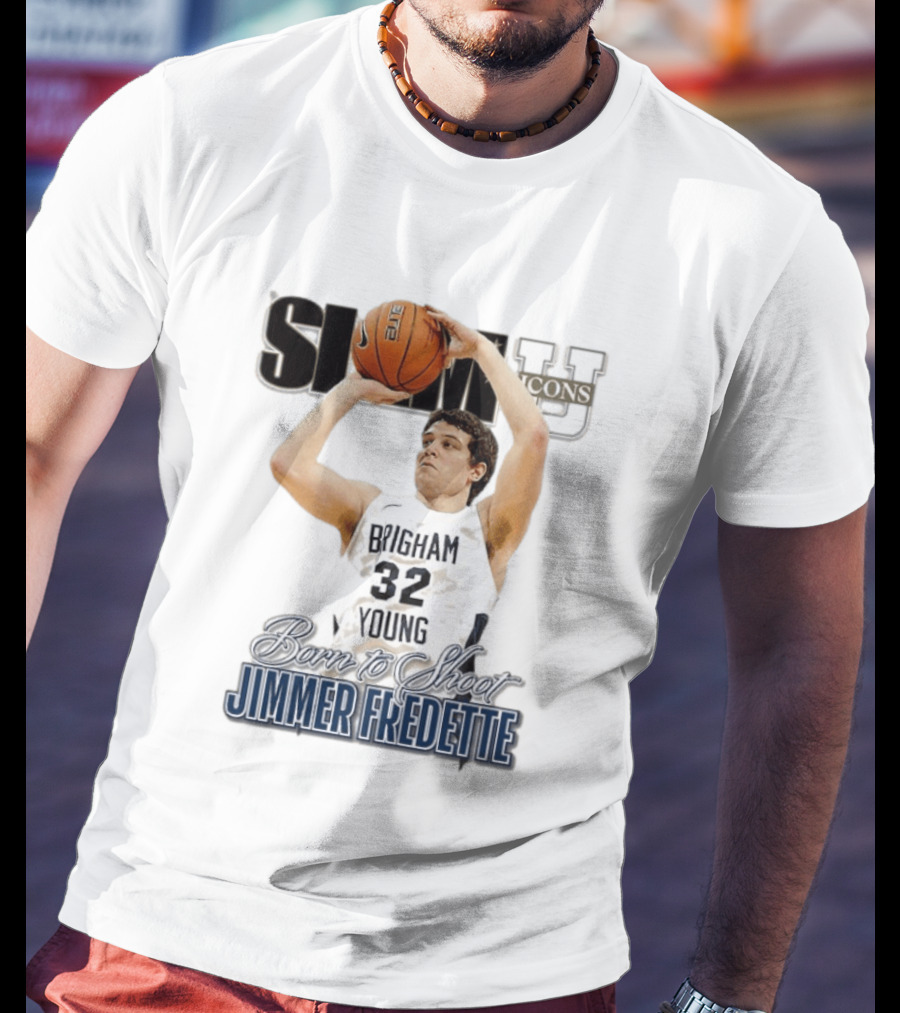 Slam U Icons Brigham Young 32 Born To Shoot Jimmer Fredette T-Shirt