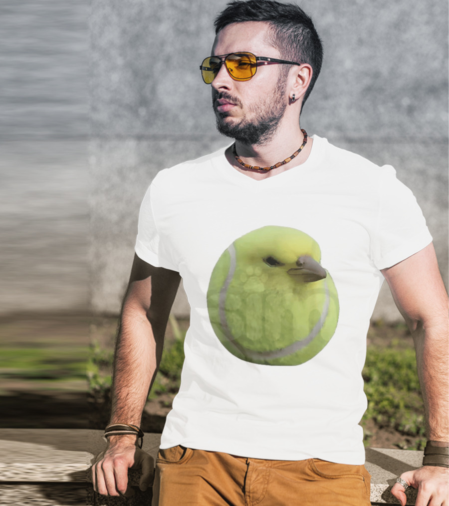 Silly Tennis Ball Bird Meme T-Shirt