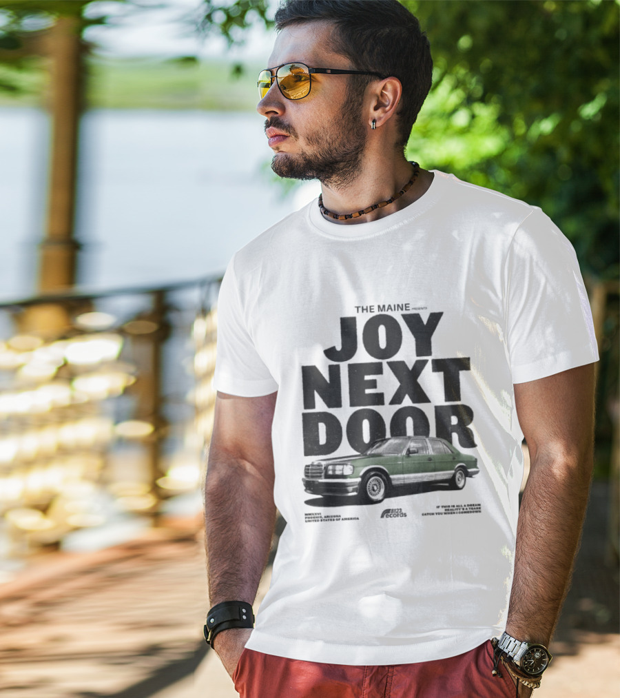 The Maine Joy Next Door Retro Car T-Shirt