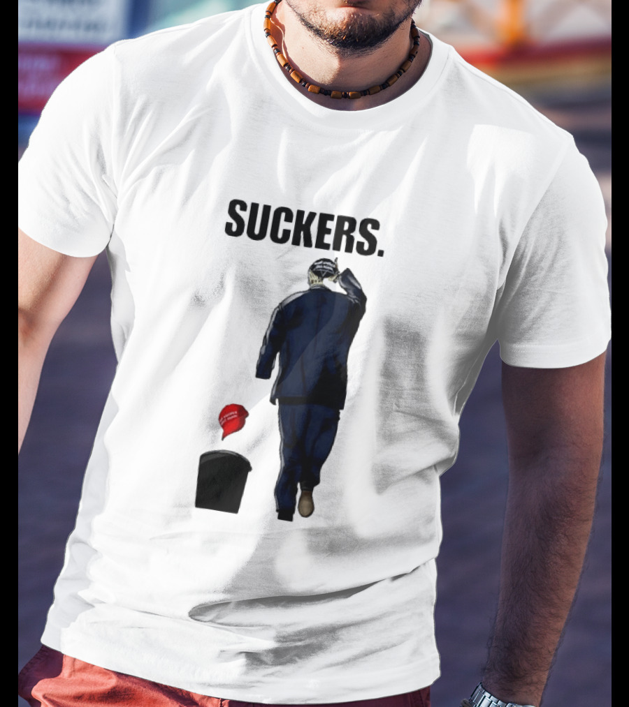 Suckers Trump MAGA Hat Trash Can T-Shirt