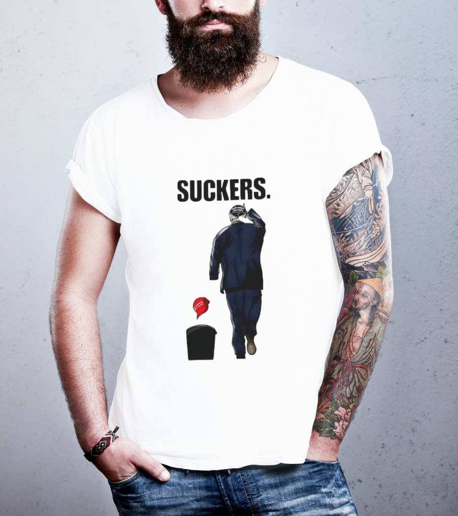 Suckers Trump MAGA Hat Trash Can T-Shirt