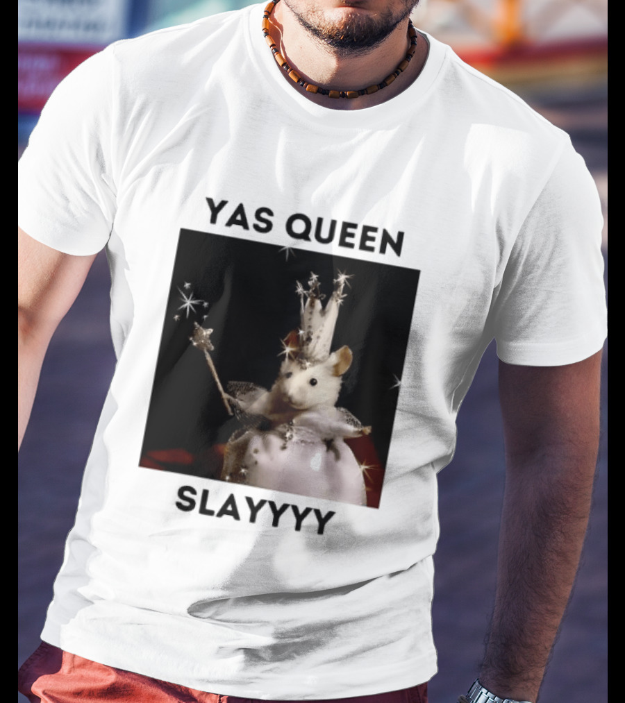 Yas Queen Slayyyy Mouse With Crown And Wand Magic T-Shirt