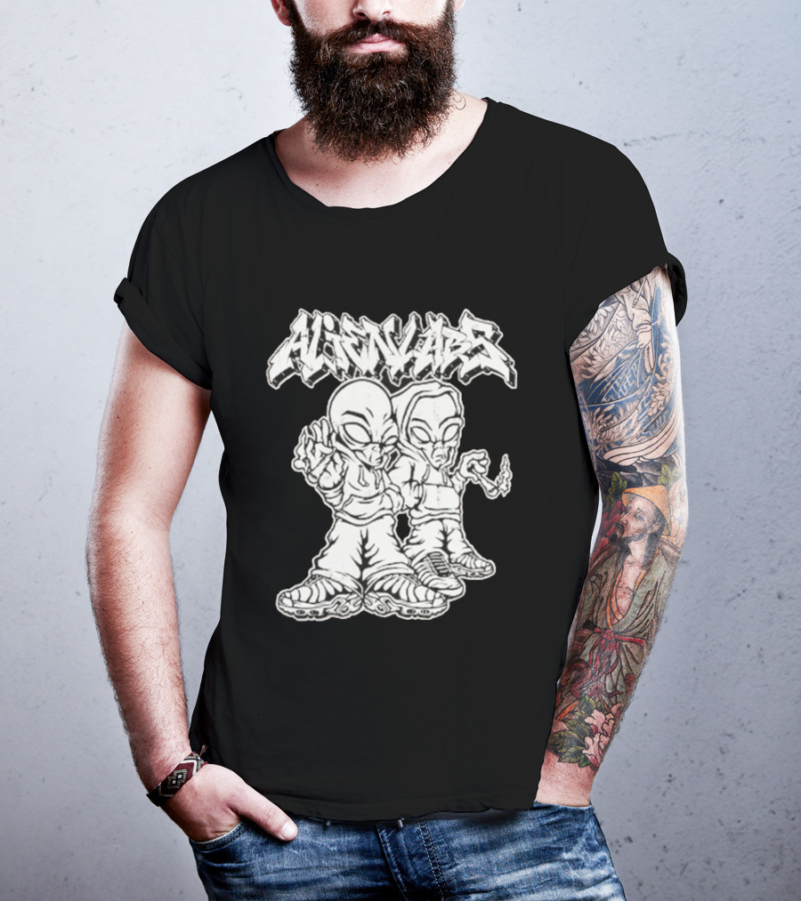 Alienlabs Cosmic Cigarettes Streetwear Style Alien Characters T-Shirt