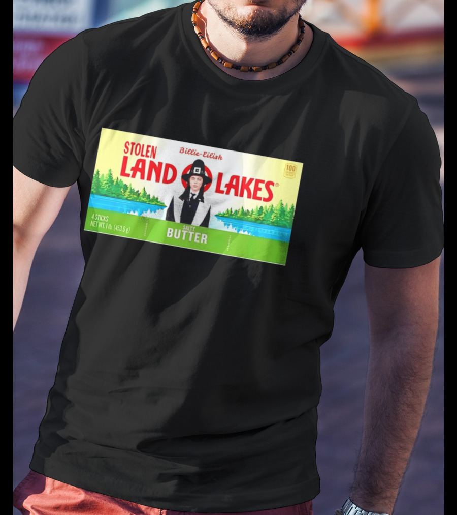 Billie Eilish Stolen Land O Lakes Salty Butter Anti ICE T-Shirt