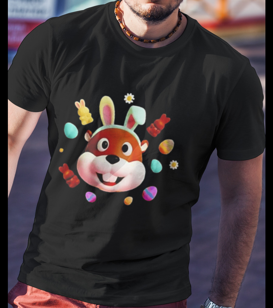 Bucees Easter Bunny Celebration With Colorful Eggs And Gummy Bears T-Shirt