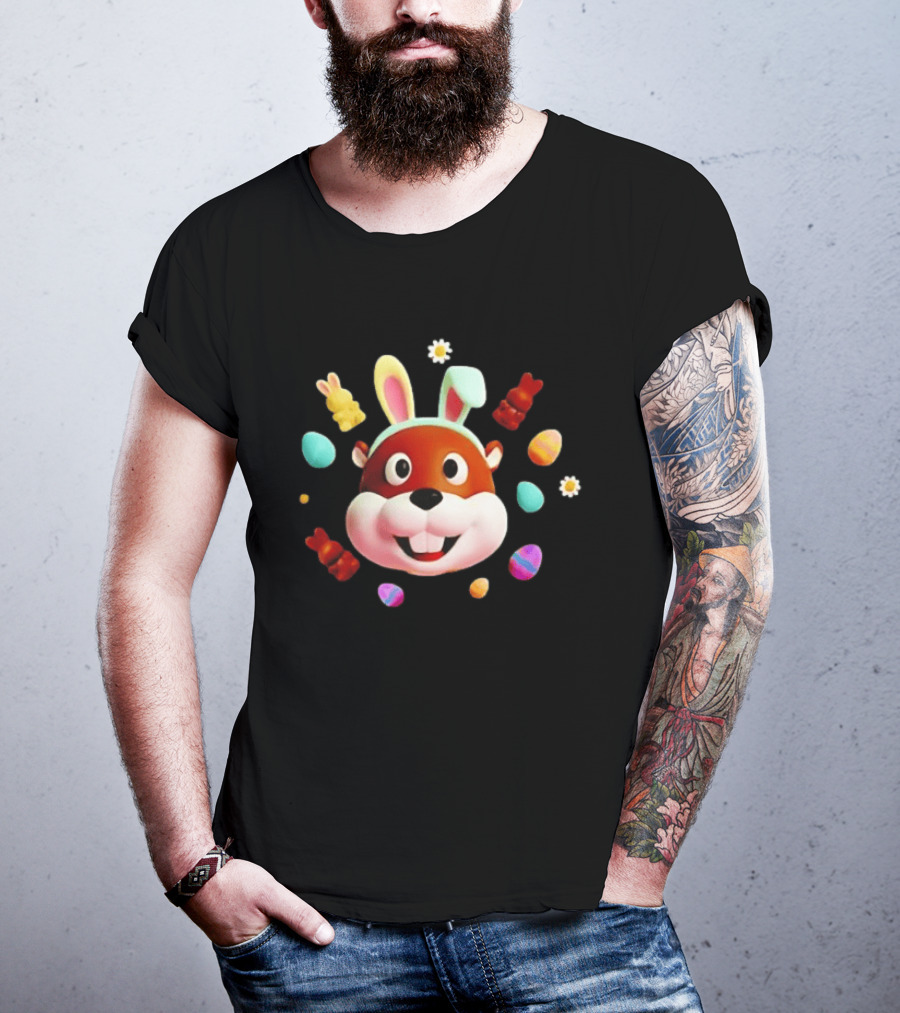 Bucees Easter Bunny Celebration With Colorful Eggs And Gummy Bears T-Shirt