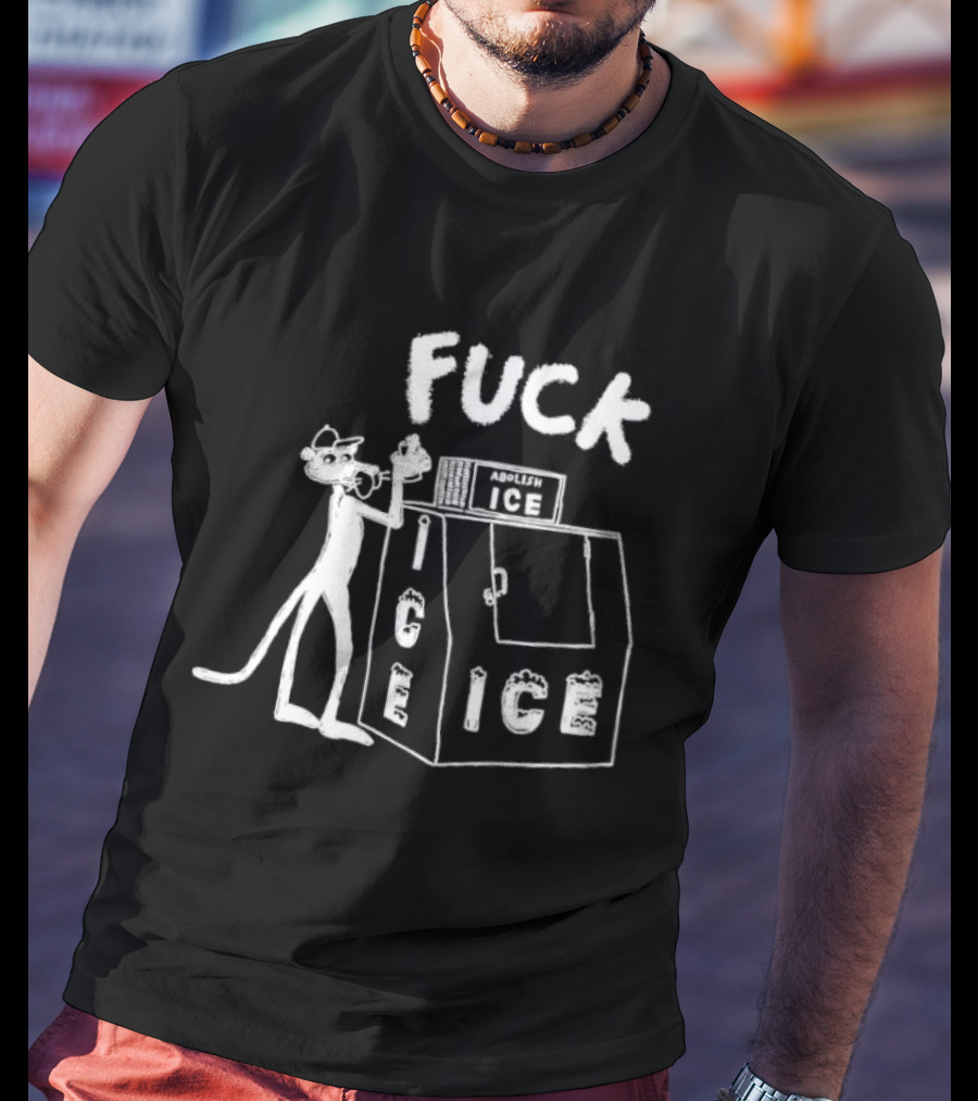 Fuck ICE Pink Panther Iconic Protest T-Shirt