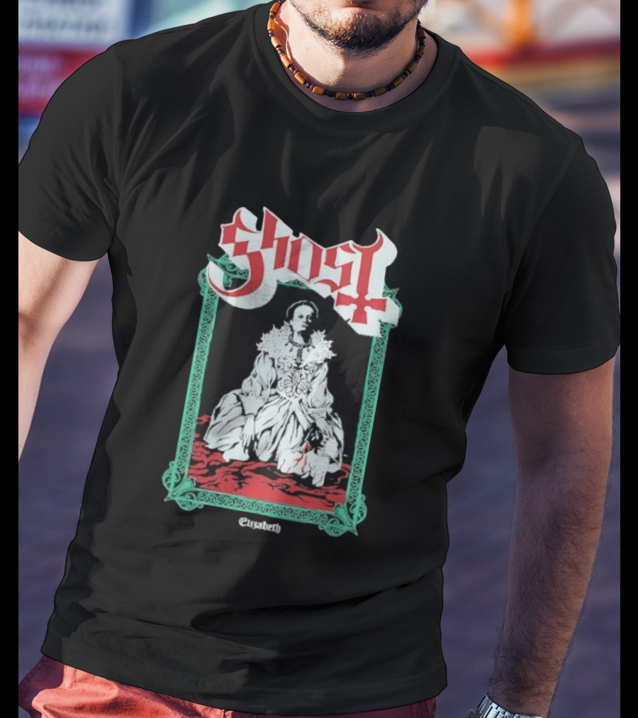 Ghost Elizabeth Gothic Baroque Style Pale Queen T-Shirt
