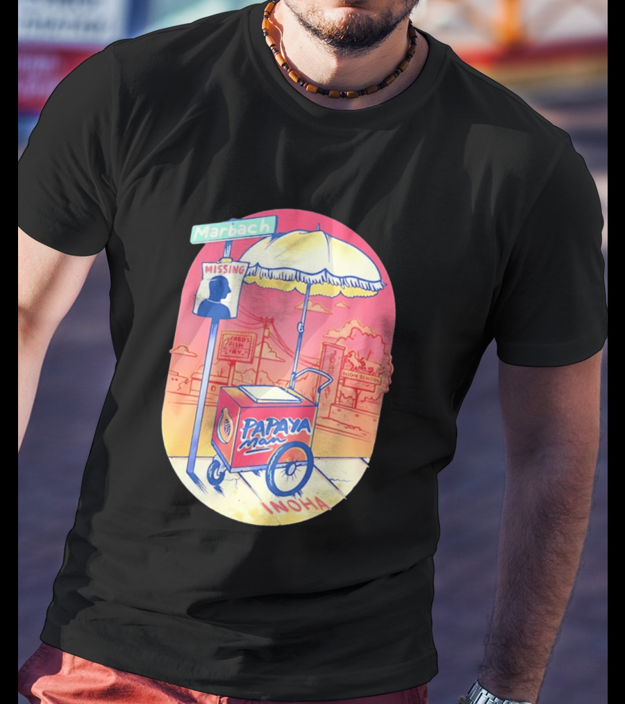 Marbach Inoha Papaya Man Missing High School Fred's Fish Fry T-Shirt