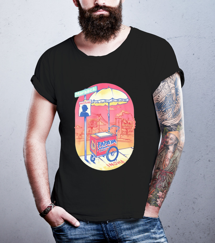 Marbach Inoha Papaya Man Missing High School Fred's Fish Fry T-Shirt