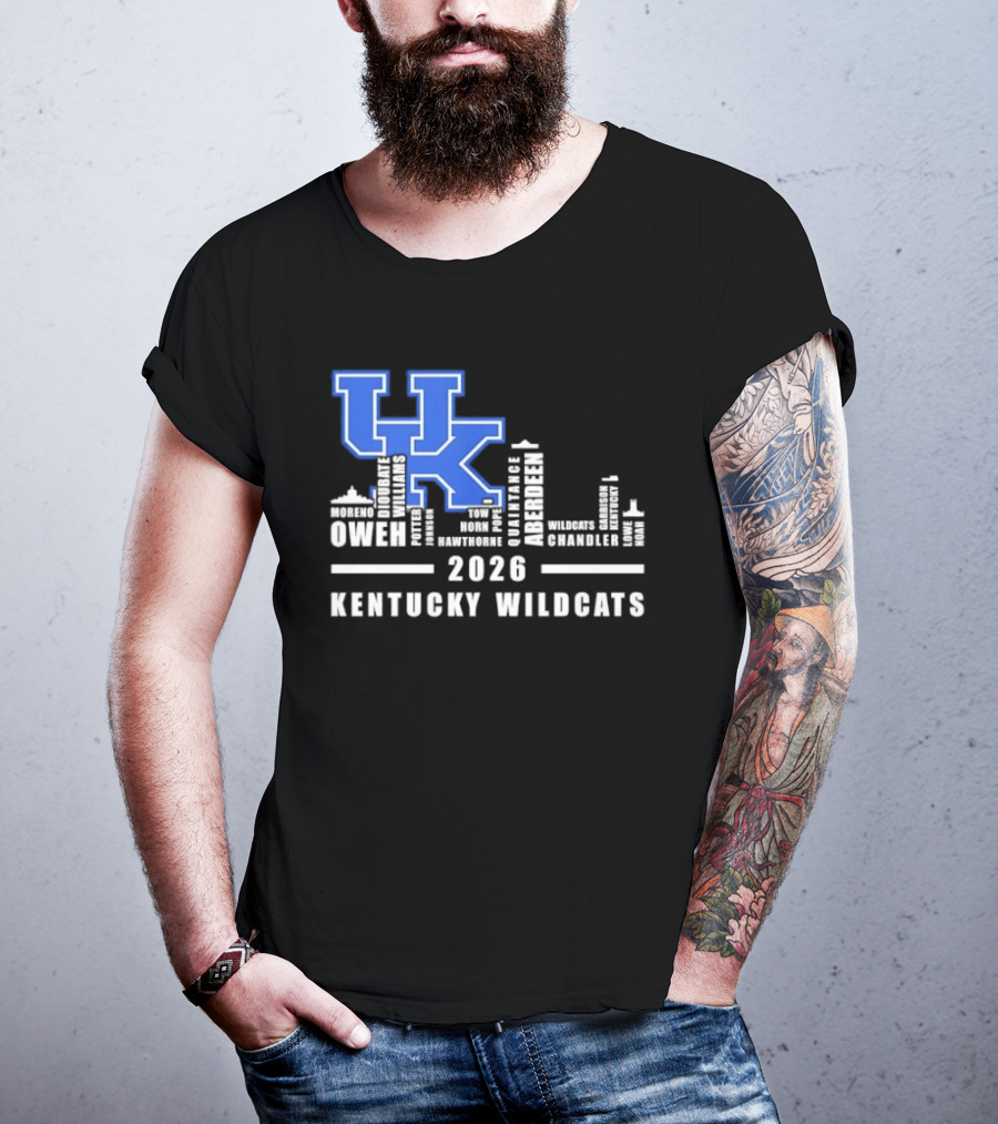 Kentucky Wildcats UK Logo 2026 Skyline Owen Players T-Shirt