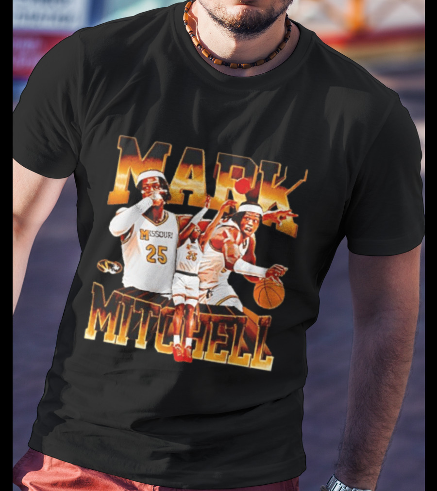 Mark Mitchell Missouri Basketball 25 Mizzou Tigers T-Shirt