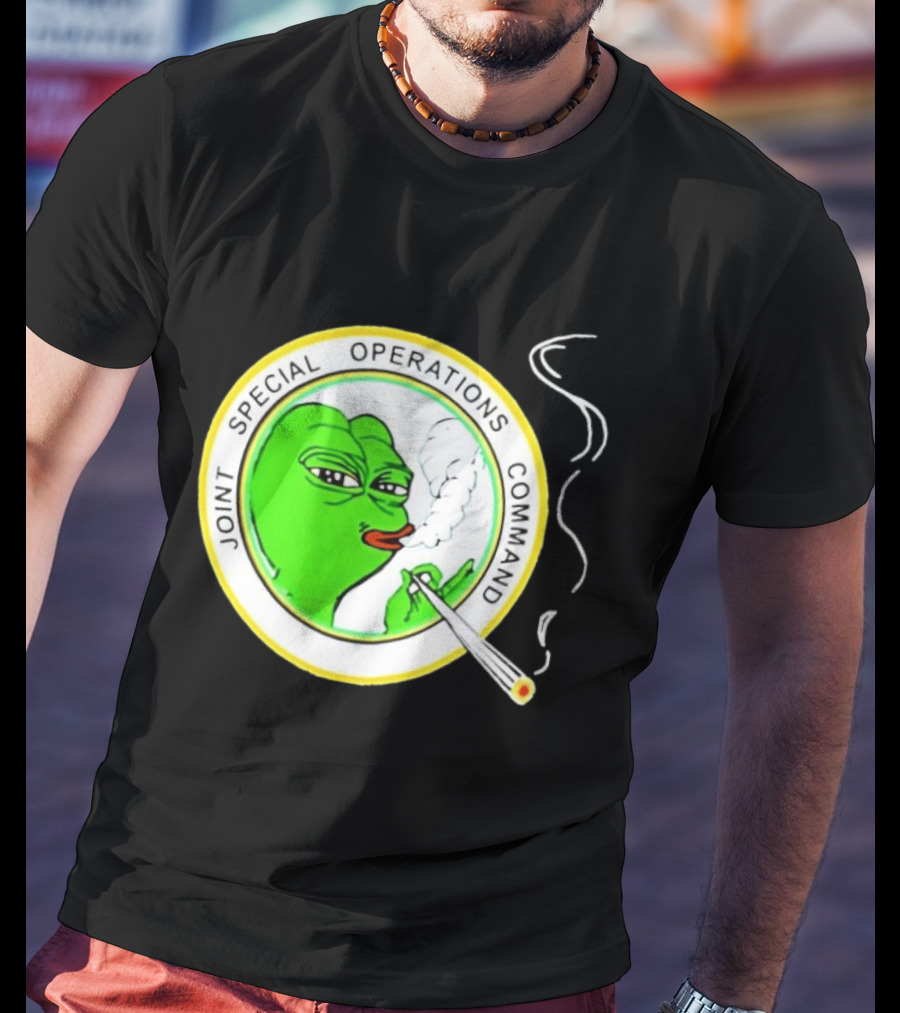 Sad Pepe Smoking Meme Joint Special Operations Command T-Shirt