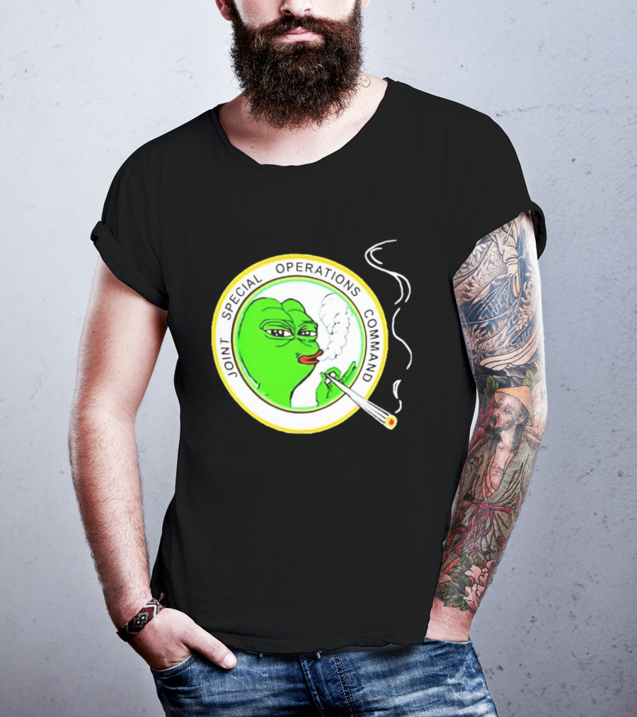 Sad Pepe Smoking Meme Joint Special Operations Command T-Shirt