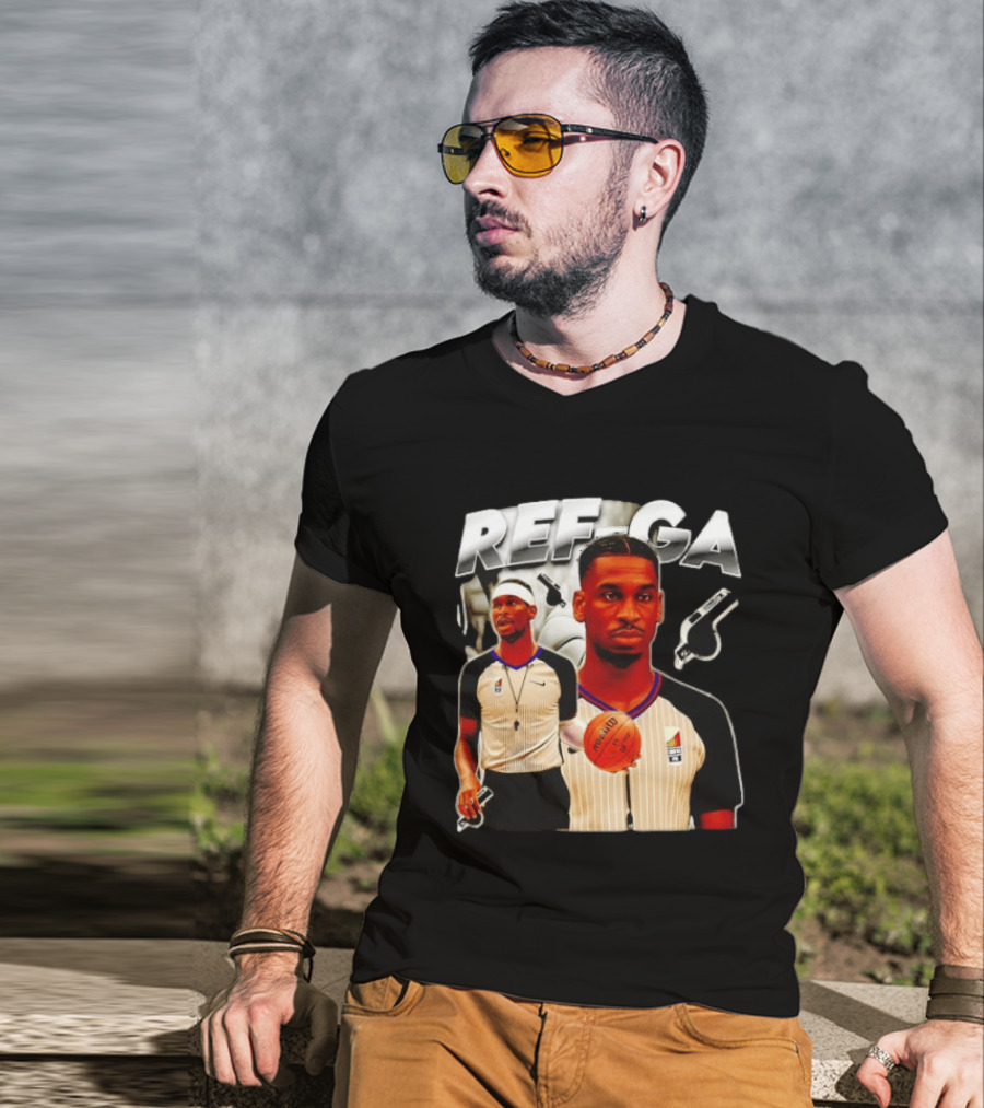 Shai Gilgeous Alexander Basketball Referee Whistle Court Game T-Shirt