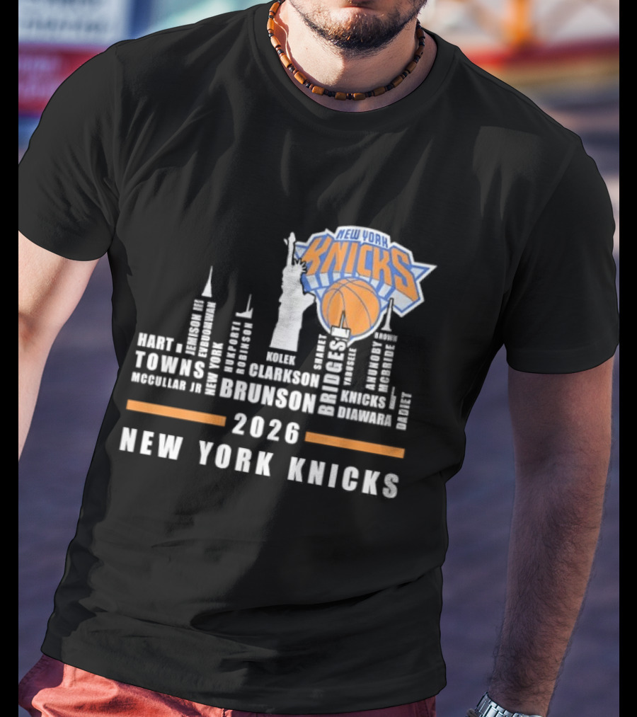 New York Knicks 2026 Players Name Of The Skyline City T-Shirt